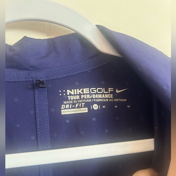 Nike Golf, size M, dri-fit polo short sleeve shirt, purple/blue Color - Picture 4 of 6